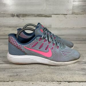 Nike‎ Womens Running Shoes 843726-402 Pink Logo Athletic Lace Up Size 9